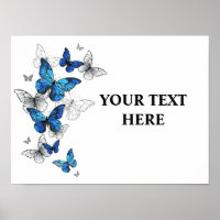 Blue Flying Butterflies Morpho