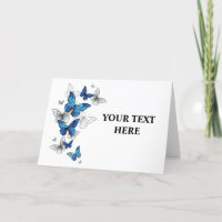 Blue Flying Butterflies Morpho