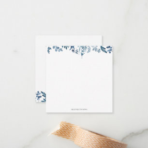 blue foliage personalized notes