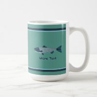 Blue Folk Art Trout/Salmon
