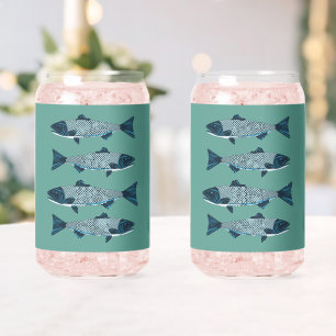 Blue Folk Art Trout/Saumon