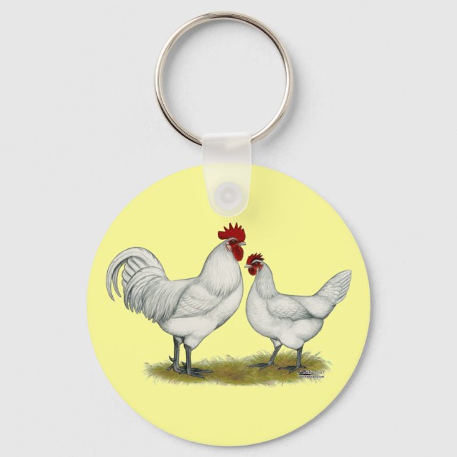 Blue Foot Chickens Keychain (Front)