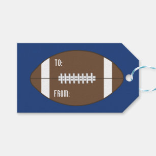 Blue Football Gift Tags