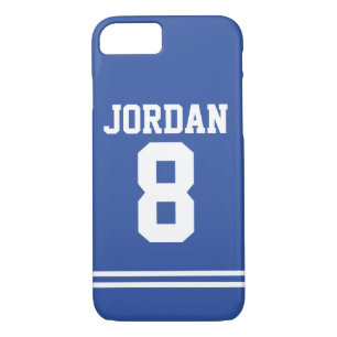 Blue Football Jersey with Number Case-Mate iPhone Case