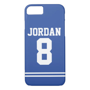Blue Football Jersey with Number iPhone 8/7 Case