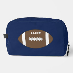 Blue Football Personalized Toiletries Bag
