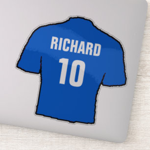 Blue Football Shirt Design to Personalise.