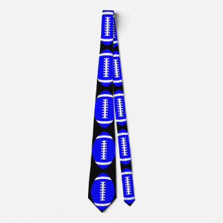 Blue Football Tie for Football Players or Coaches