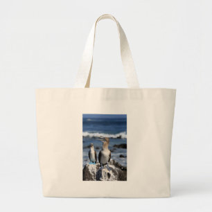 Blue footed Boobies Galapagos Islands Large Tote Bag