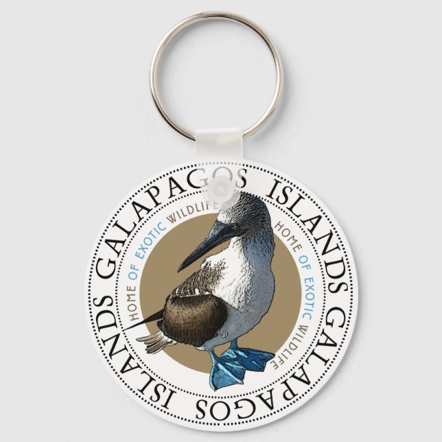 Blue Footed Booby Keychain (Front)