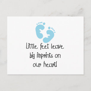 Blue Footprints Little Feet Big Imprints Postcard