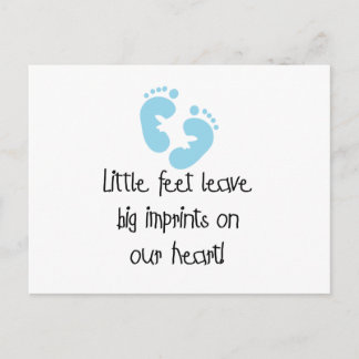 Blue Footprints Little Feet Big Imprints Postcard