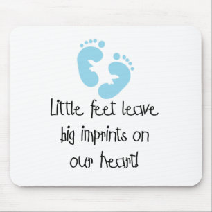 Blue Footprints Mouse Pad