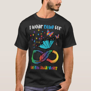 Blue For Autism Awareness Infinity Butterfly Women T-Shirt