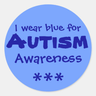 Blue for Autism Classic Round Sticker