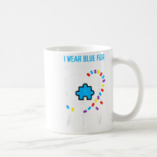 Blue For Daughter Autism Awareness Family Mom Dad  Coffee Mug