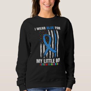 Blue For My Little Boy Son Autism Awareness Americ Sweatshirt