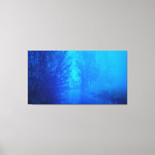 Blue Forest Fantasy Landscape  Canvas Print