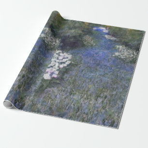 Blue Forest Path Impressionist Oilpaint Wrapping Paper