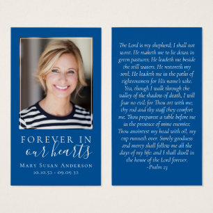 Blue Forever in Our Hearts Memorial Card