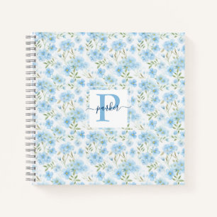 Blue Forget Me Not Flowers Notebook