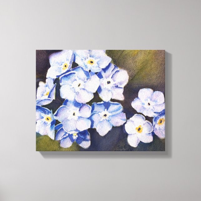 BLUE FORGET-ME-NOTS CANVAS PRINT (Front)