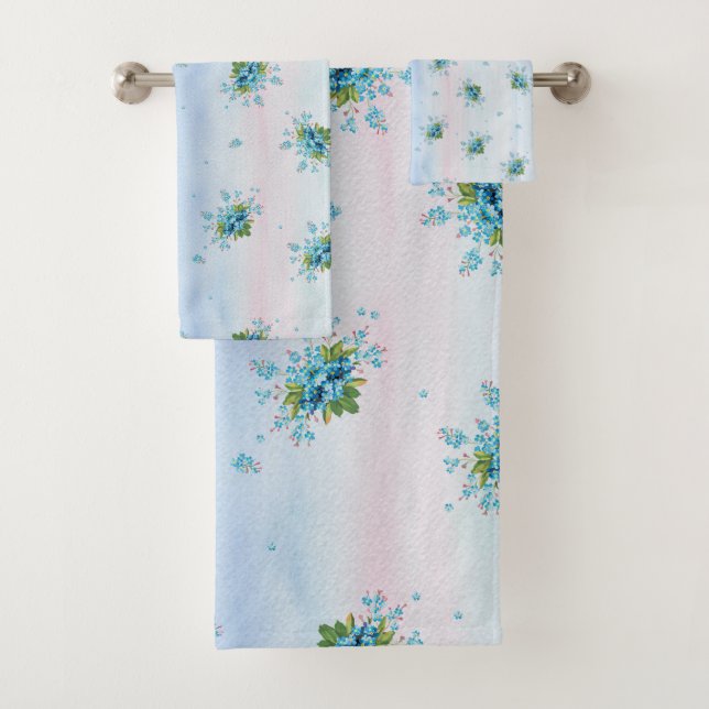 Blue forget-me-not's on a soft rose-blue (En situation)
