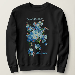 Blue Forget-Me-Nots - Personalized Sweatshirt