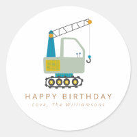 Blue Forklift Truck Art Personalized Birthday