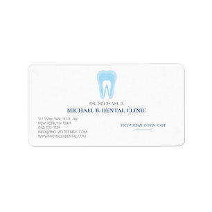 Blue Formal Dental Dentist Teeth logo Label