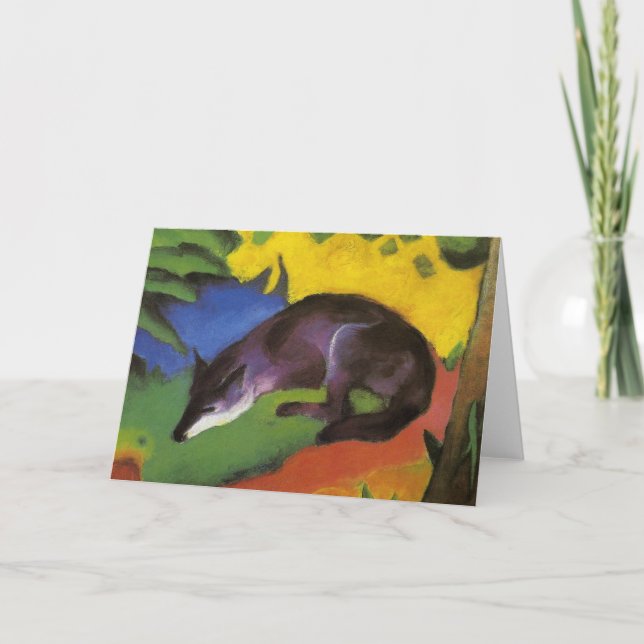 Blue Fox (by Franz Marc) Card (Front)