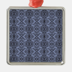 Blue Foxtail Repeat Metal Ornament