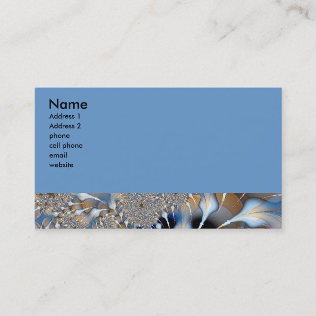 blue fractal business card (Front)