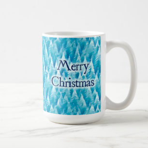 Blue Fractal Forest - Christmas Paper Cups