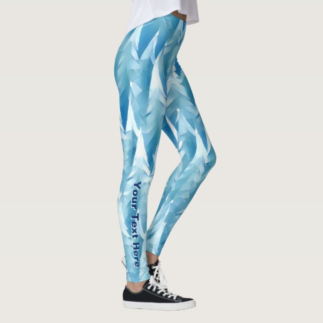 Blue Fractal Forest Leggings (Right)