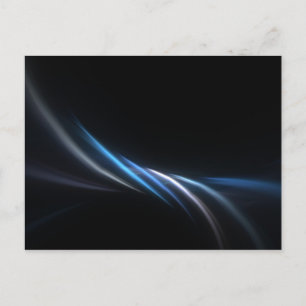 Blue Fractal Plasma Background Postcard