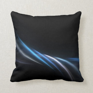 Blue Fractal Plasma Background Throw Pillow
