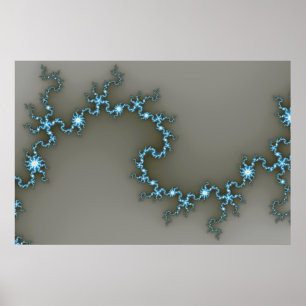 Blue - Fractal Poster