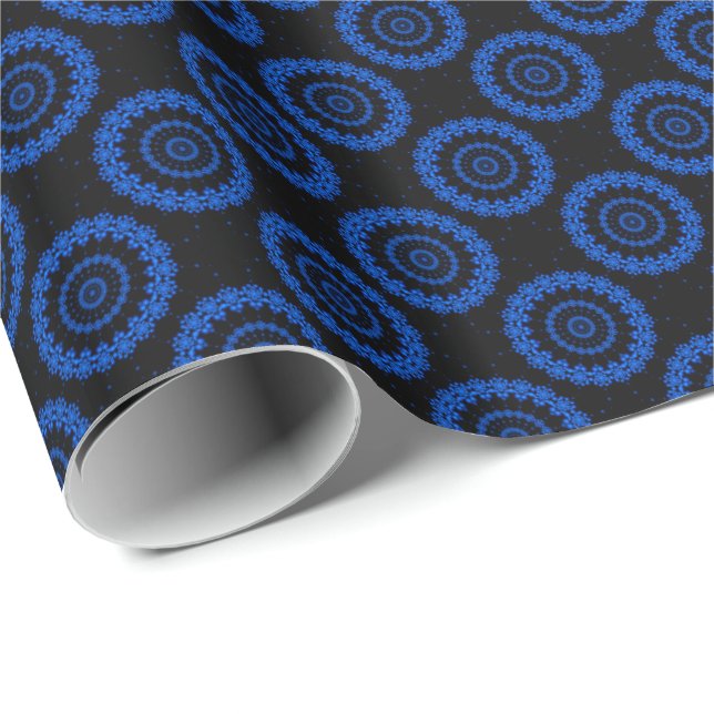 Blue fractal wrapping paper (Roll Corner)