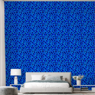 Blue Frangipani Flowers In A Tight Cluster, Wallpaper