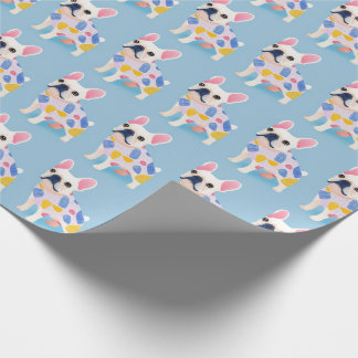 Blue French Bulldog Cute  Wrapping Paper