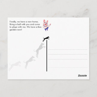Blue French Bulldog Postcard