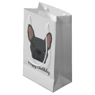 Blue French Bulldog Small Gift Bag