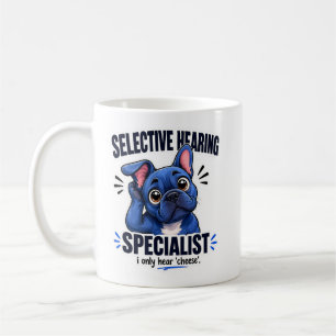 Blue French Bulldog Snack Radar Humour Art Coffee Mug