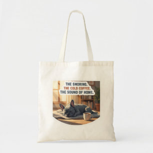 Blue French Bulldog Snoring Cozy Home Dog Mom Coff Tote Bag