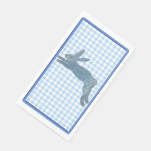 Blue French Country Bunny Rabbit Napkin