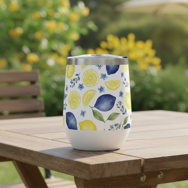 Blue French Country Lemon Pattern (Créateur téléchargé)