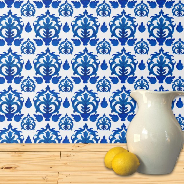 Blue French Toile Pattern Wallpaper (Creator Uploaded)