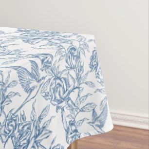 Blue French Toile Tablecloth