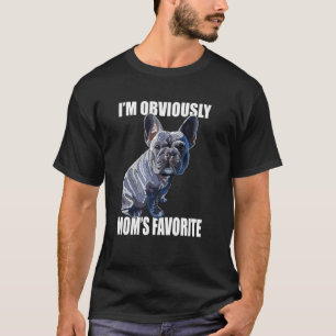 Blue Frenchie Mom's Favourite French Bulldog Mothe T-Shirt